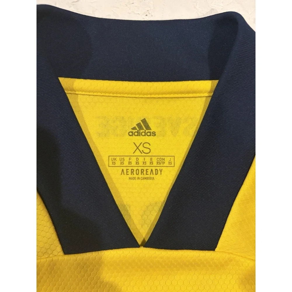 Adidas Sweden Team Home Soccer Jersey 2020/21 FH7620 Trikot Mens XS Kulusevski